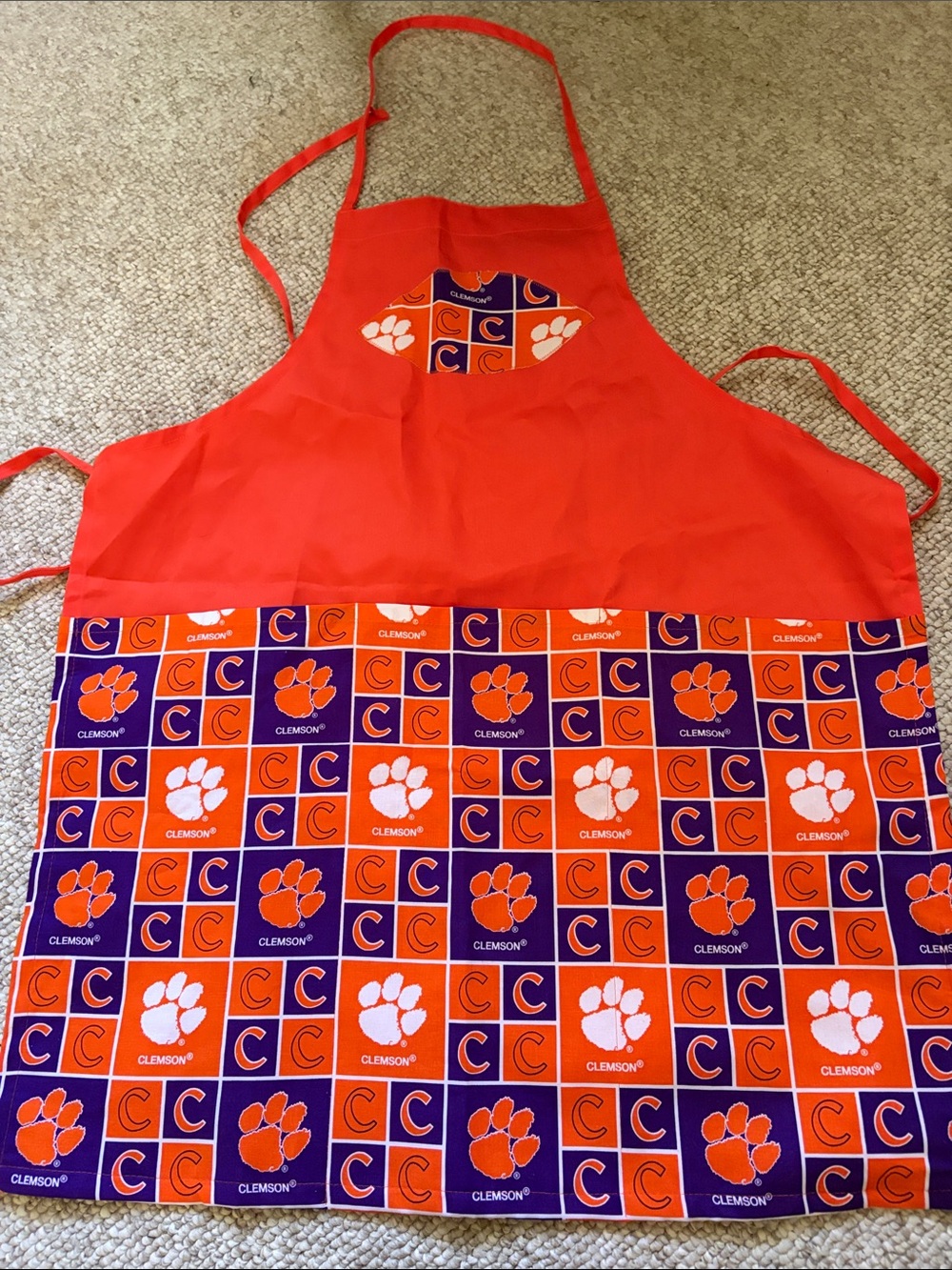 Clemson Men's Orange & Purple Chef Grilling Apron FATHERS DAY